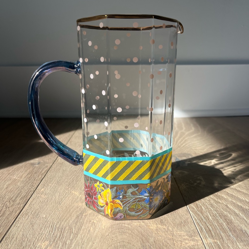 48oz Pitcher Garland (Pink Dots) Mackenzie-Childs